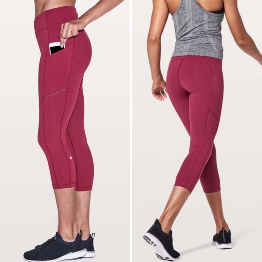 Lululemon Speed Up Crop Leggings 6 Ruby Wine W6AL7S